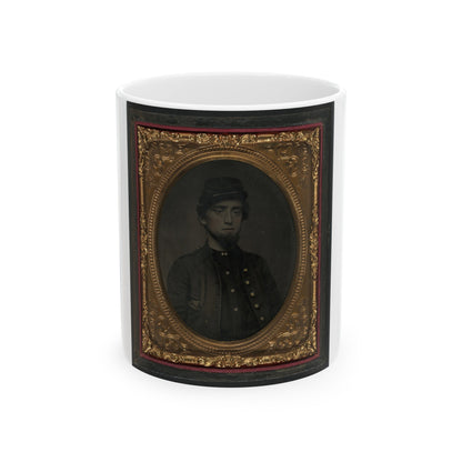 Unidentified Soldier In Union Kepi And Sack Coat (U.S. Civil War) White Coffee Mug-11oz-The Sticker Space