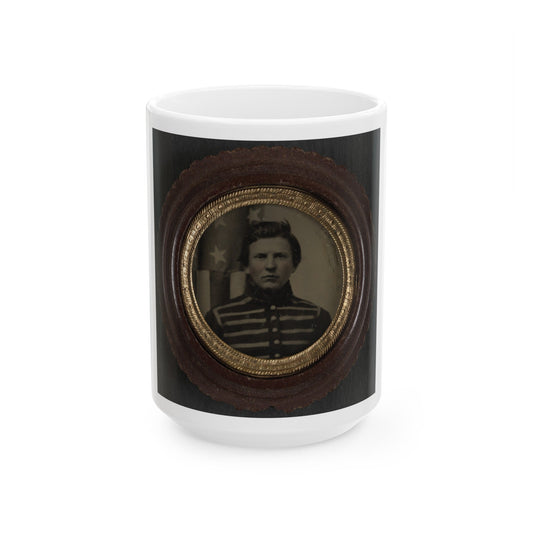 Unidentified Soldier In Union Musician's Uniform (U.S. Civil War) White Coffee Mug-15oz-The Sticker Space