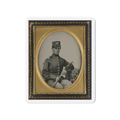 Unidentified Soldier In Union Officer's Uniform With Sword (U.S. Civil War) Refrigerator Magnet 4 Inch Die-Cut - The Sticker Space