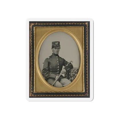 Unidentified Soldier In Union Officer's Uniform With Sword (U.S. Civil War) Refrigerator Magnet 6 Inch Die-Cut - The Sticker Space