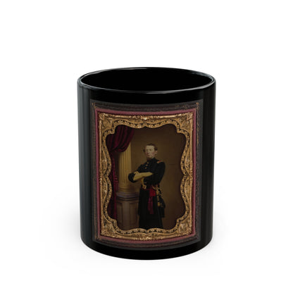 Unidentified Soldier In Union Officer's Uniform (U.S. Civil War) Black Coffee Mug-11oz-The Sticker Space