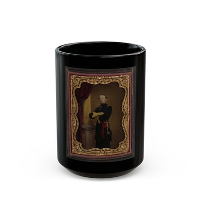 Unidentified Soldier In Union Officer's Uniform (U.S. Civil War) Black Coffee Mug-15oz-The Sticker Space