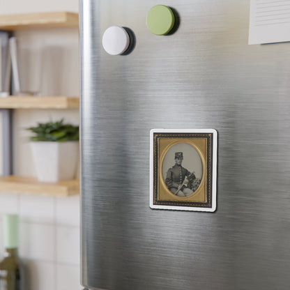 Unidentified Soldier In Union Officer's Uniform With Sword (U.S. Civil War) Refrigerator Magnet-The Sticker Space