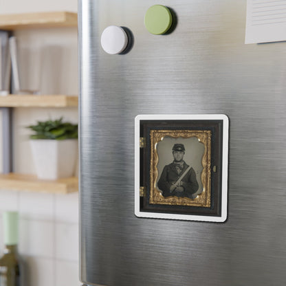 Unidentified Soldier In Union Rifleman Uniform With Saber Bayonet (U.S. Civil War) Refrigerator Magnet-The Sticker Space