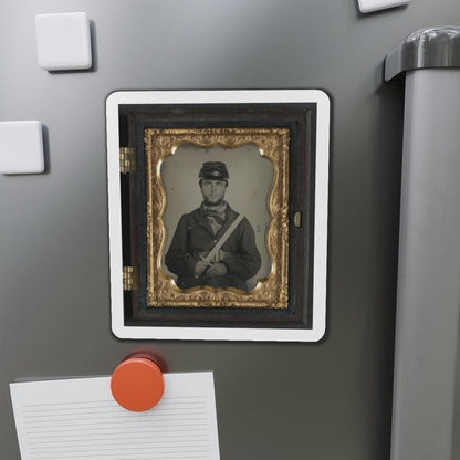 Unidentified Soldier In Union Rifleman Uniform With Saber Bayonet (U.S. Civil War) Refrigerator Magnet-The Sticker Space