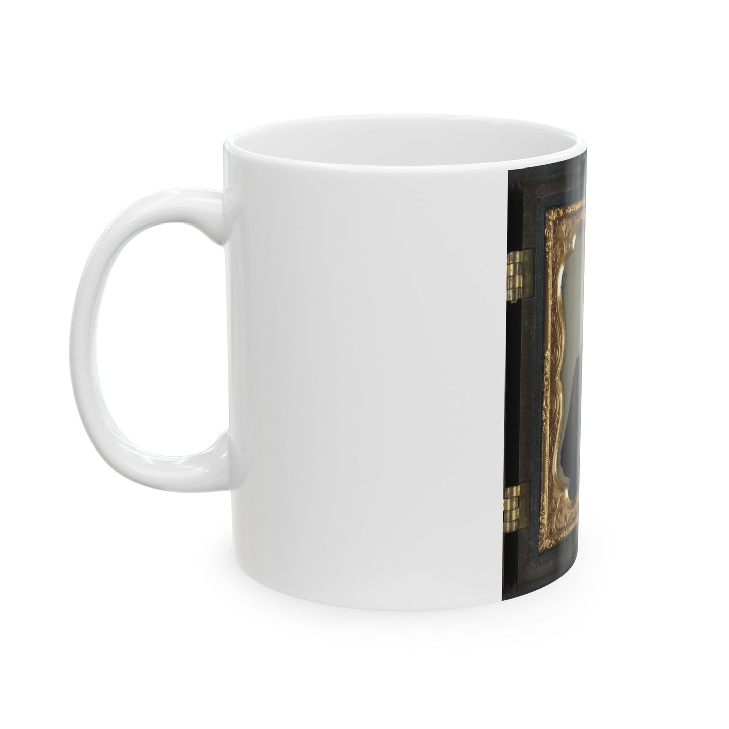 Unidentified Soldier In Union Rifleman Uniform With Saber Bayonet (U.S. Civil War) White Coffee Mug-The Sticker Space