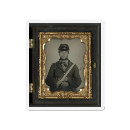 Unidentified Soldier In Union Rifleman Uniform With Saber Bayonet (U.S. Civil War) Refrigerator Magnet 6 Inch Die-Cut - The Sticker Space