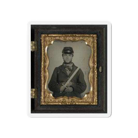 Unidentified Soldier In Union Rifleman Uniform With Saber Bayonet (U.S. Civil War) Refrigerator Magnet 6 Inch Die-Cut - The Sticker Space