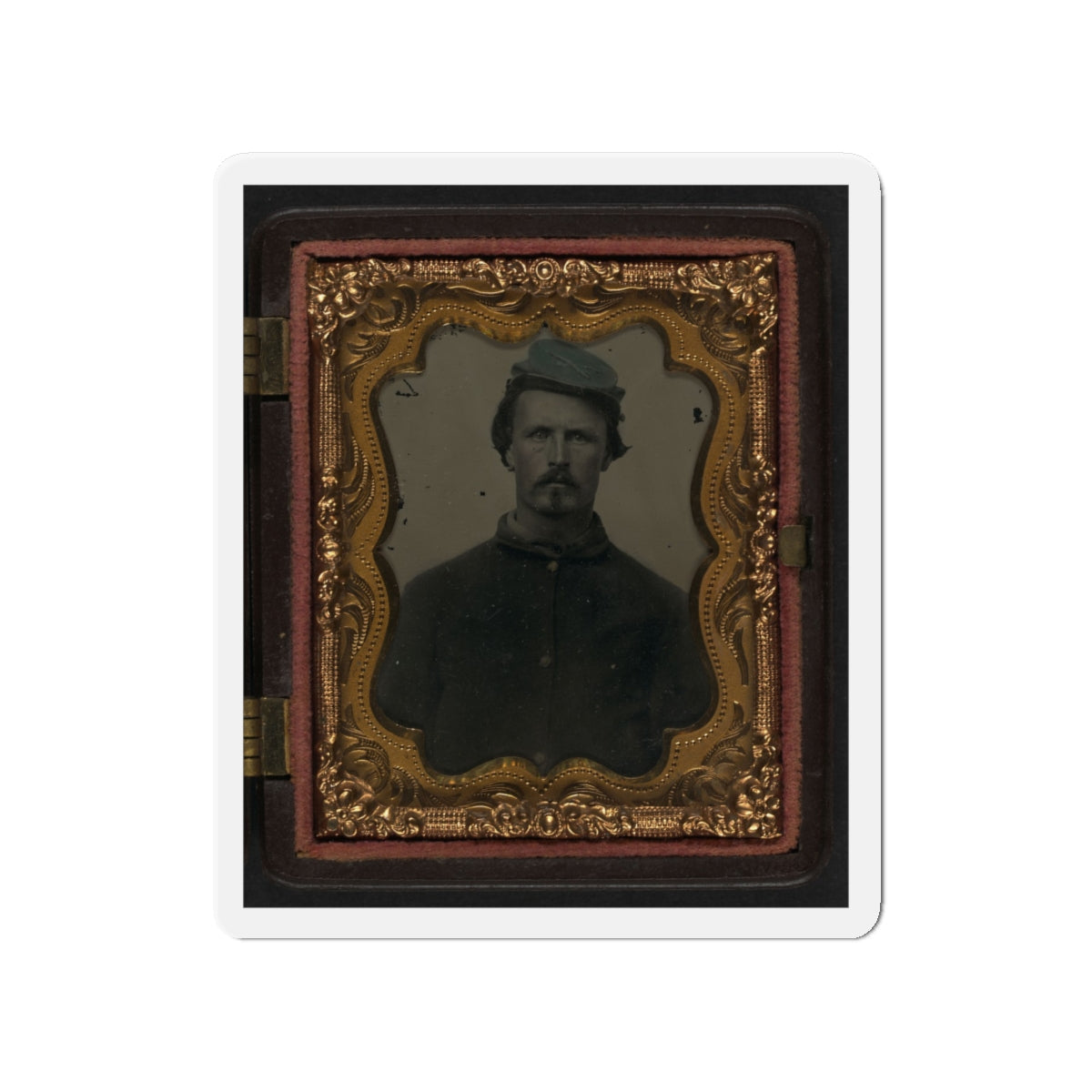 Unidentified Soldier In Union Sack Coat And Cavalry Forage Cap (U.S. Civil War) Refrigerator Magnet-4" x 4"-The Sticker Space