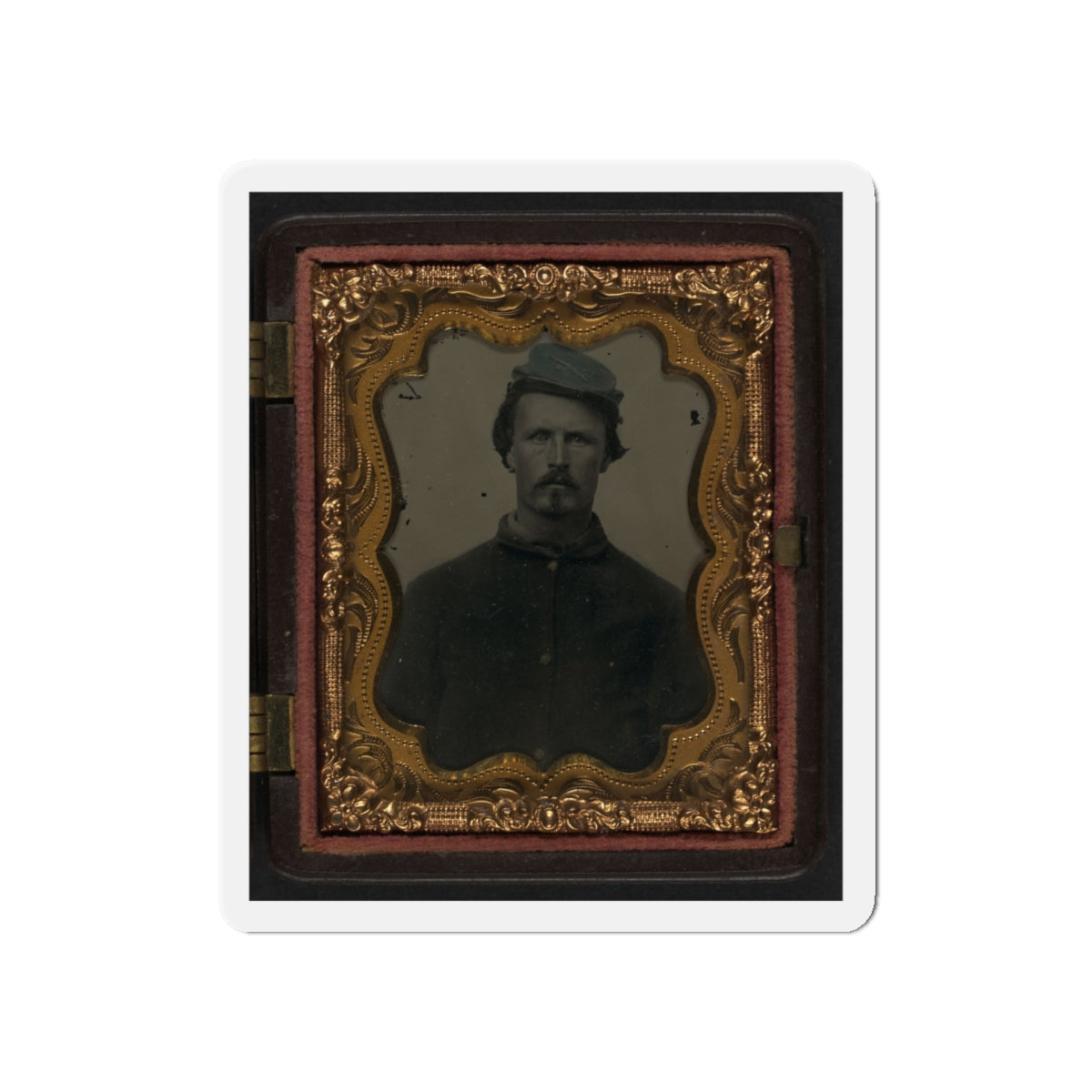 Unidentified Soldier In Union Sack Coat And Cavalry Forage Cap (U.S. Civil War) Refrigerator Magnet-5" x 5"-The Sticker Space