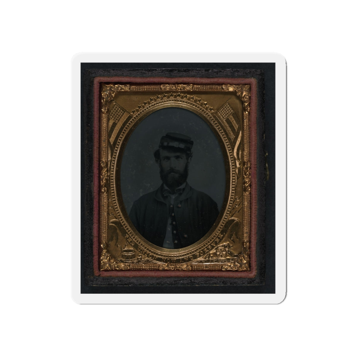 Unidentified Soldier In Union Sack Coat And Forage Cap (U.S. Civil War) Refrigerator Magnet-5" x 5"-The Sticker Space