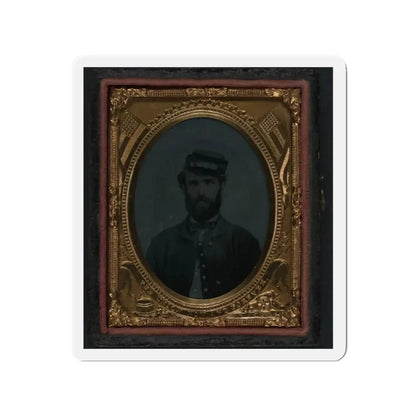 Unidentified Soldier In Union Sack Coat And Forage Cap (U.S. Civil War) Refrigerator Magnet 2 Inch Die-Cut - The Sticker Space