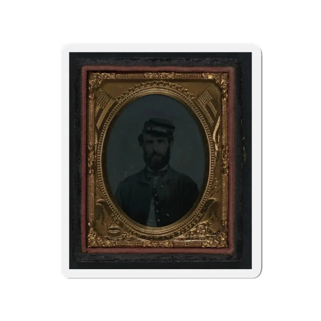 Unidentified Soldier In Union Sack Coat And Forage Cap (U.S. Civil War) Refrigerator Magnet 3 Inch Die-Cut - The Sticker Space