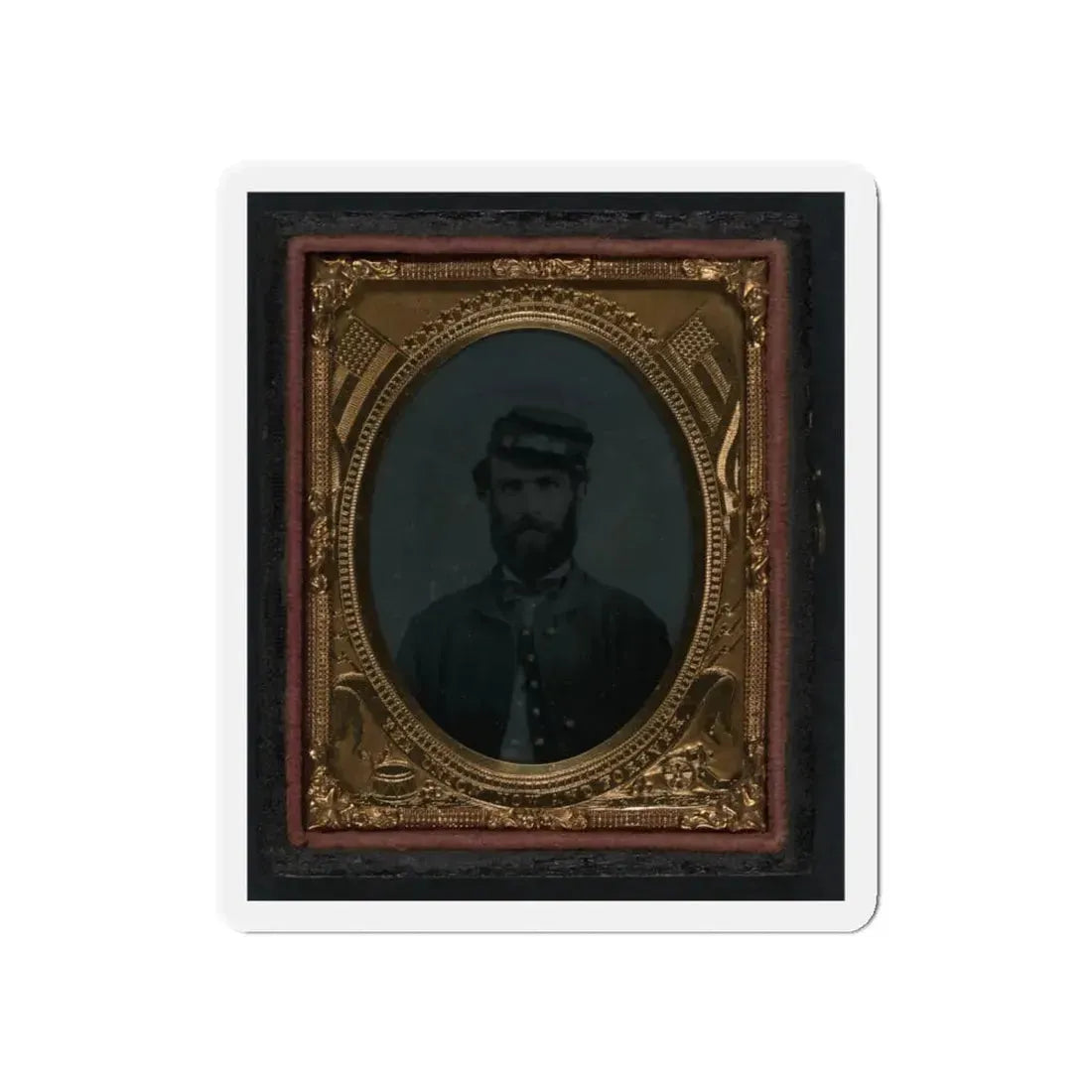 Unidentified Soldier In Union Sack Coat And Forage Cap (U.S. Civil War) Refrigerator Magnet 5 Inch Die-Cut - The Sticker Space