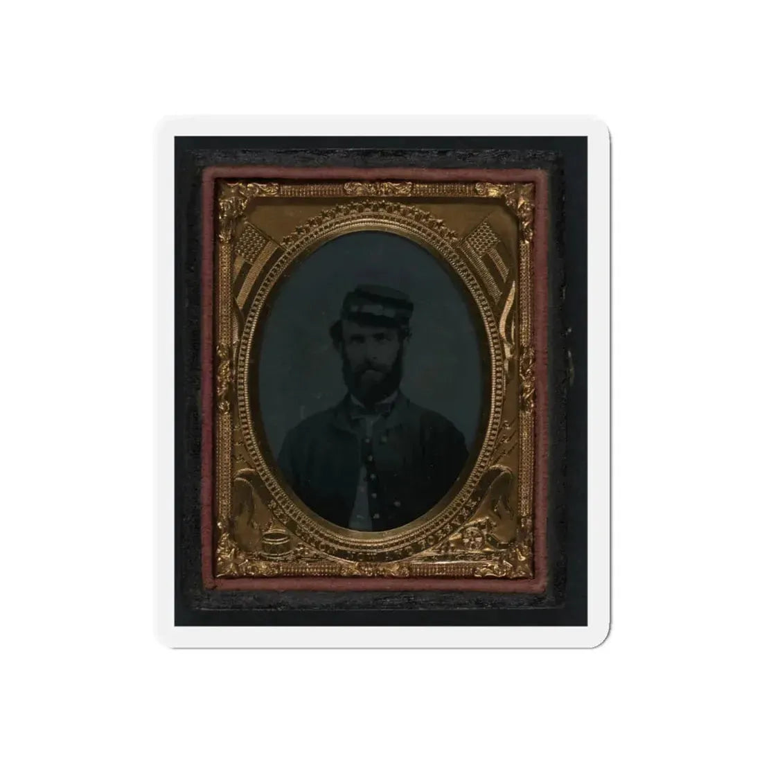 Unidentified Soldier In Union Sack Coat And Forage Cap (U.S. Civil War) Refrigerator Magnet 6 Inch Die-Cut - The Sticker Space