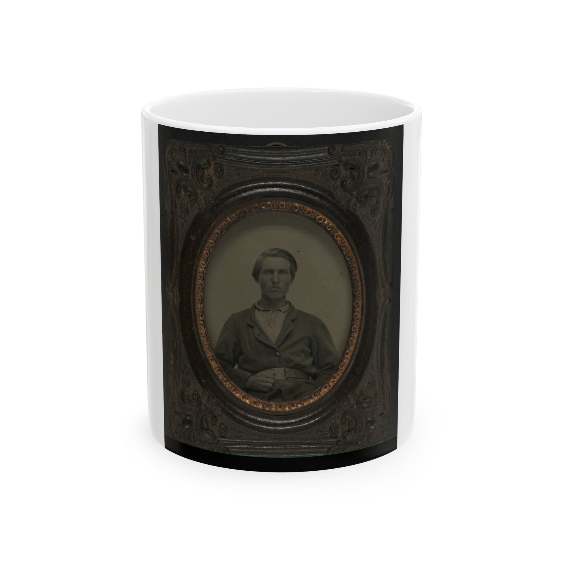 Unidentified Soldier In Union Sack Coat(3) (U.S. Civil War) White Coffee Mug-11oz-The Sticker Space