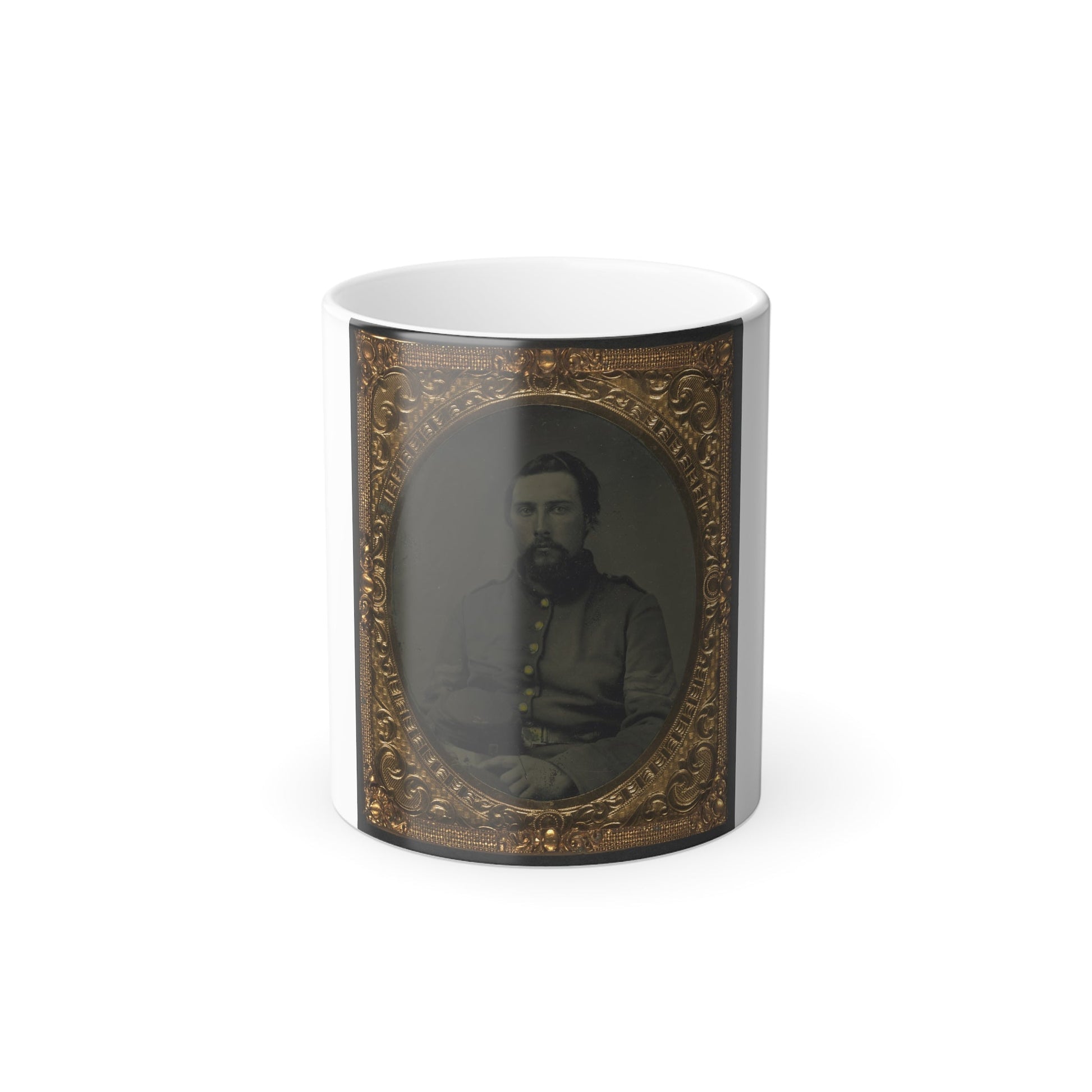 Unidentified Soldier in Union Sergeant's Uniform With Company M Forage Cap (U.S. Civil War) Color Morphing Mug 11oz-11oz-The Sticker Space