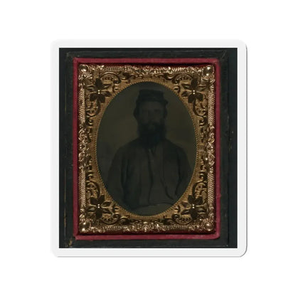 Unidentified Soldier In Union Uniform And Forage Cap 001(2) (U.S. Civil War) Refrigerator Magnet 2 Inch Die-Cut - The Sticker Space