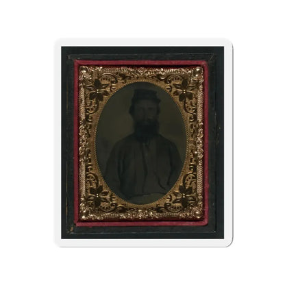 Unidentified Soldier In Union Uniform And Forage Cap 001(2) (U.S. Civil War) Refrigerator Magnet 3 Inch Die-Cut - The Sticker Space