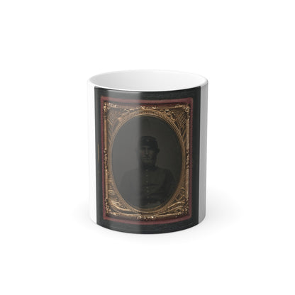 Unidentified Soldier in Union Uniform and Forage Cap 001 (U.S. Civil War) Color Morphing Mug 11oz-11oz-The Sticker Space