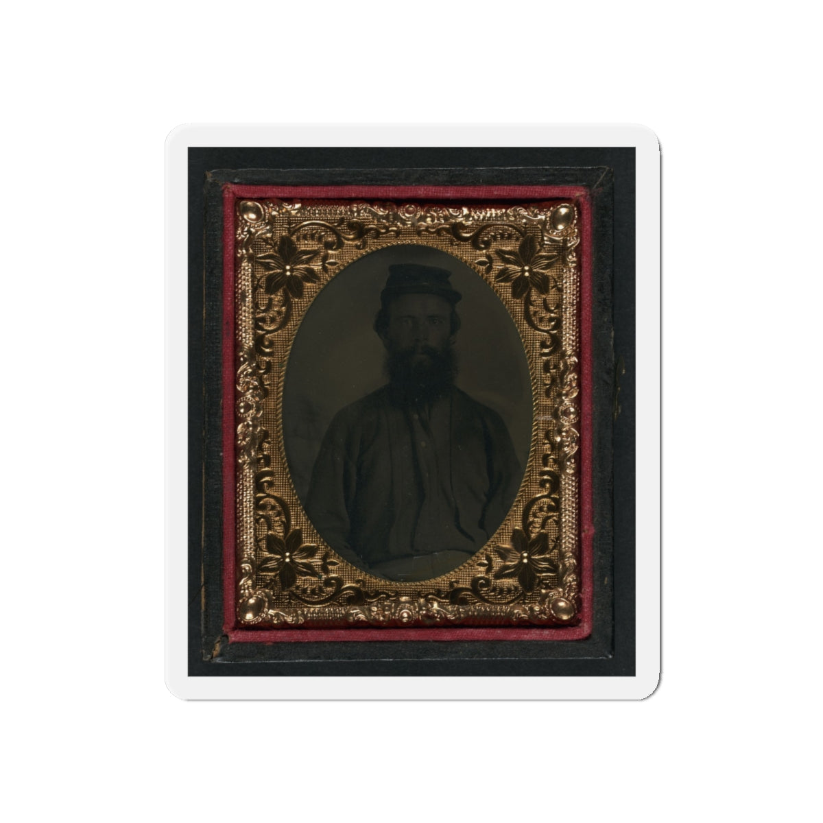 Unidentified Soldier In Union Uniform And Forage Cap 001(2) (U.S. Civil War) Refrigerator Magnet-6 × 6"-The Sticker Space