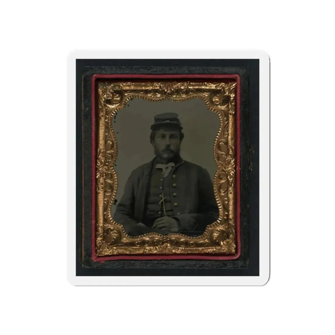 Unidentified Soldier In Union Uniform And Forage Cap 002(2) (U.S. Civil War) Refrigerator Magnet 5 Inch Die-Cut - The Sticker Space