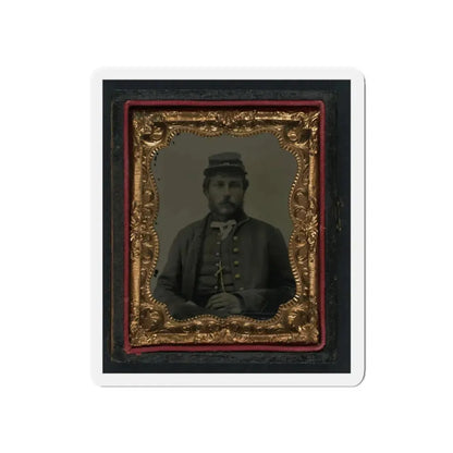 Unidentified Soldier In Union Uniform And Forage Cap 002(2) (U.S. Civil War) Refrigerator Magnet 5 Inch Die-Cut - The Sticker Space