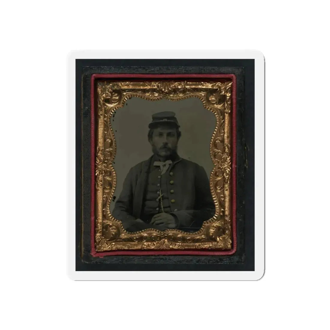 Unidentified Soldier In Union Uniform And Forage Cap 002(2) (U.S. Civil War) Refrigerator Magnet 6 Inch Die-Cut - The Sticker Space