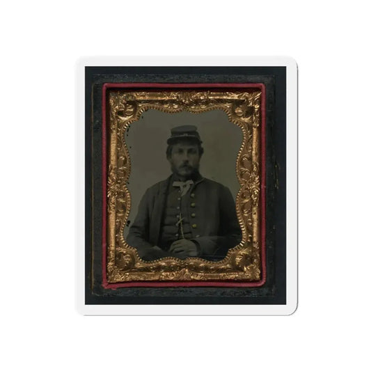 Unidentified Soldier In Union Uniform And Forage Cap 002(2) (U.S. Civil War) Refrigerator Magnet 6 Inch Die-Cut - The Sticker Space