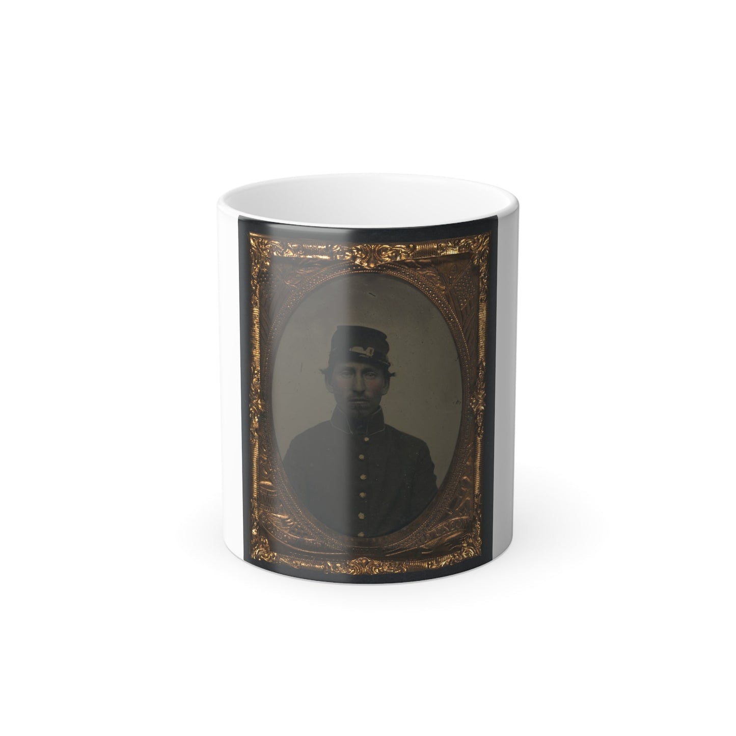 Unidentified Soldier in Union Uniform and Forage Cap 002 (U.S. Civil War) Color Morphing Mug 11oz-11oz-The Sticker Space