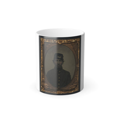 Unidentified Soldier in Union Uniform and Forage Cap 002 (U.S. Civil War) Color Morphing Mug 11oz-11oz-The Sticker Space