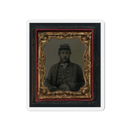 Unidentified Soldier In Union Uniform And Forage Cap 002(2) (U.S. Civil War) Refrigerator Magnet-5" x 5"-The Sticker Space