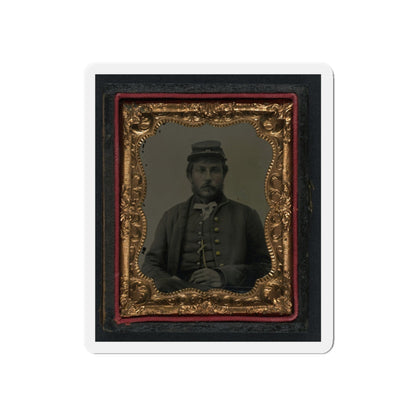 Unidentified Soldier In Union Uniform And Forage Cap 002(2) (U.S. Civil War) Refrigerator Magnet-6 × 6"-The Sticker Space