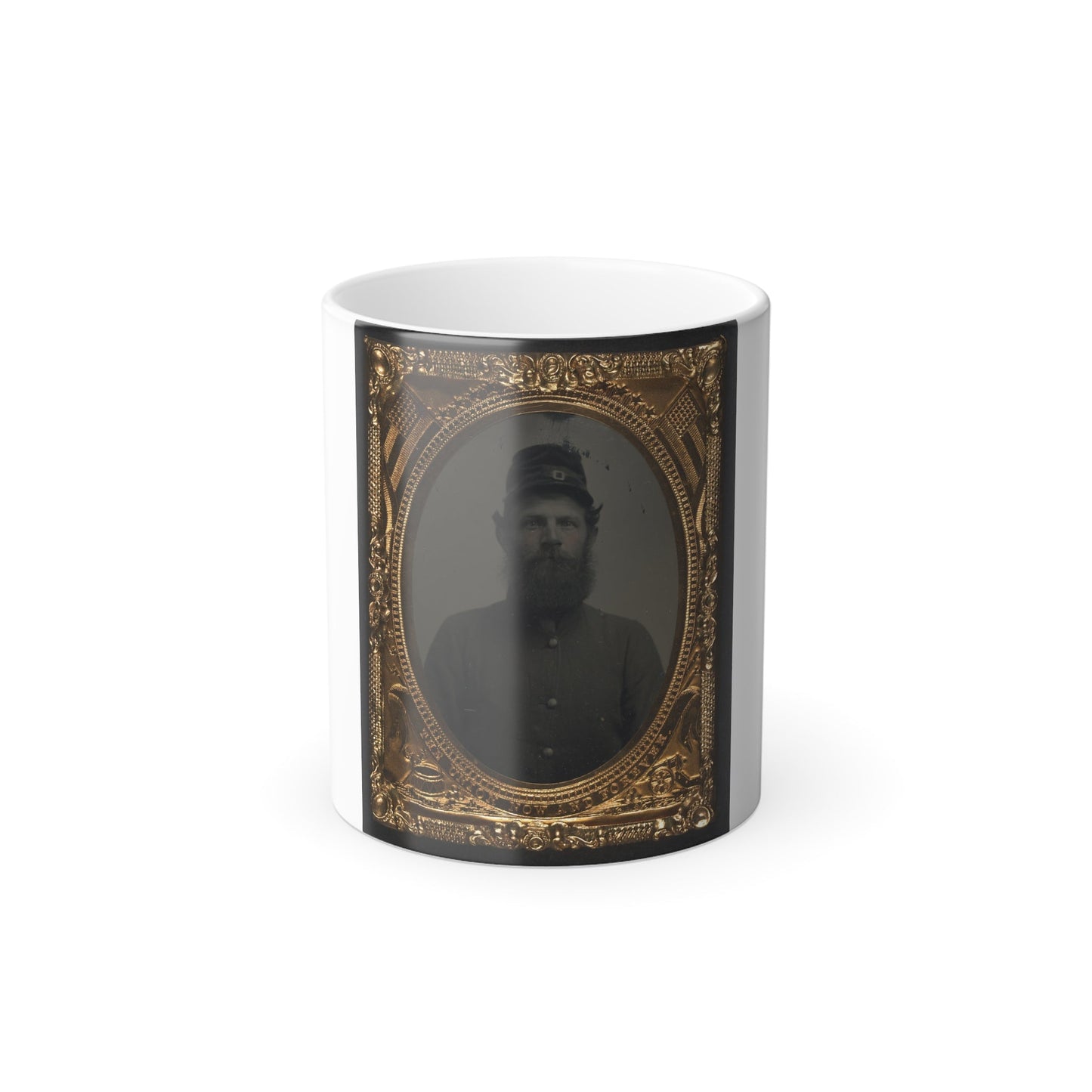 Unidentified Soldier in Union Uniform and Forage Cap 003 (U.S. Civil War) Color Morphing Mug 11oz-11oz-The Sticker Space