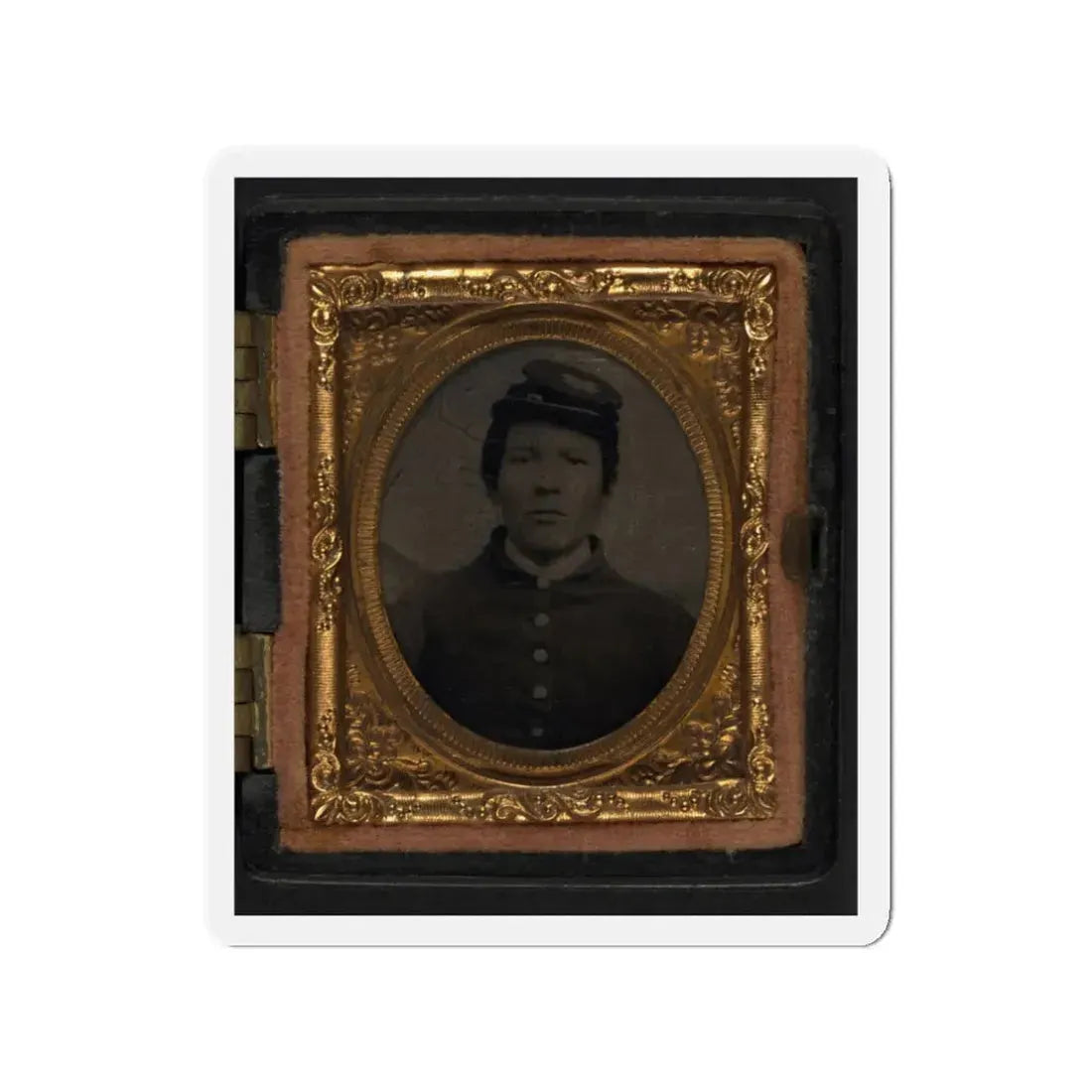 Unidentified Soldier In Union Uniform And Forage Cap(5) (U.S. Civil War) Refrigerator Magnet 3 Inch Die-Cut - The Sticker Space
