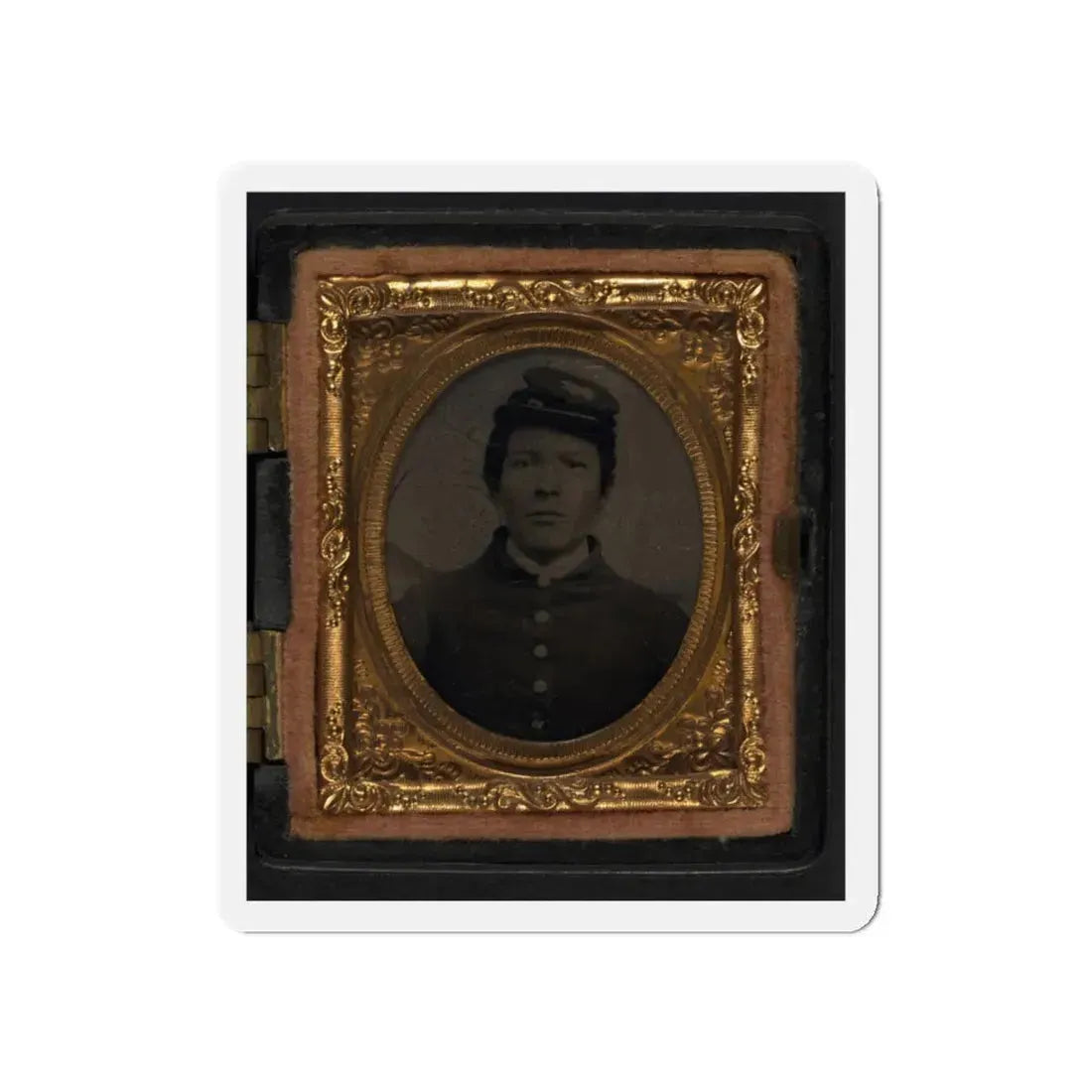Unidentified Soldier In Union Uniform And Forage Cap(5) (U.S. Civil War) Refrigerator Magnet 5 Inch Die-Cut - The Sticker Space