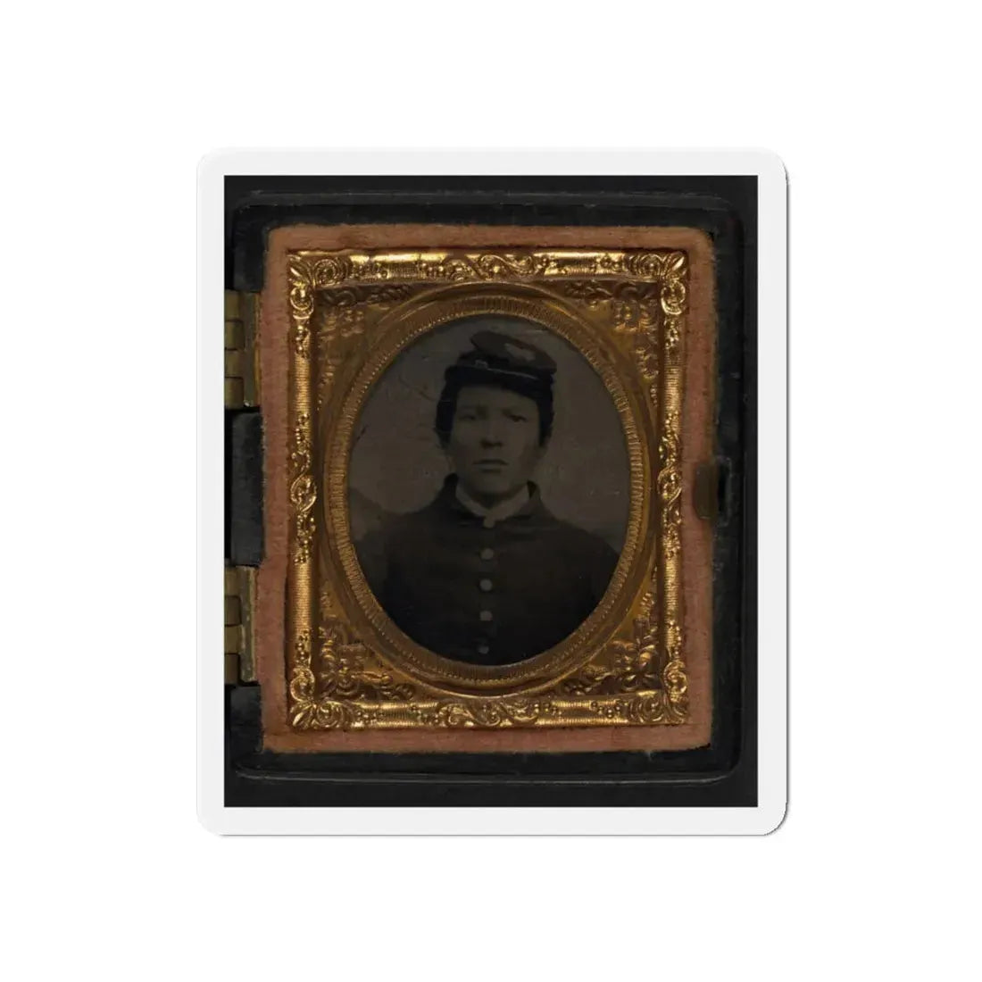 Unidentified Soldier In Union Uniform And Forage Cap(5) (U.S. Civil War) Refrigerator Magnet 6 Inch Die-Cut - The Sticker Space