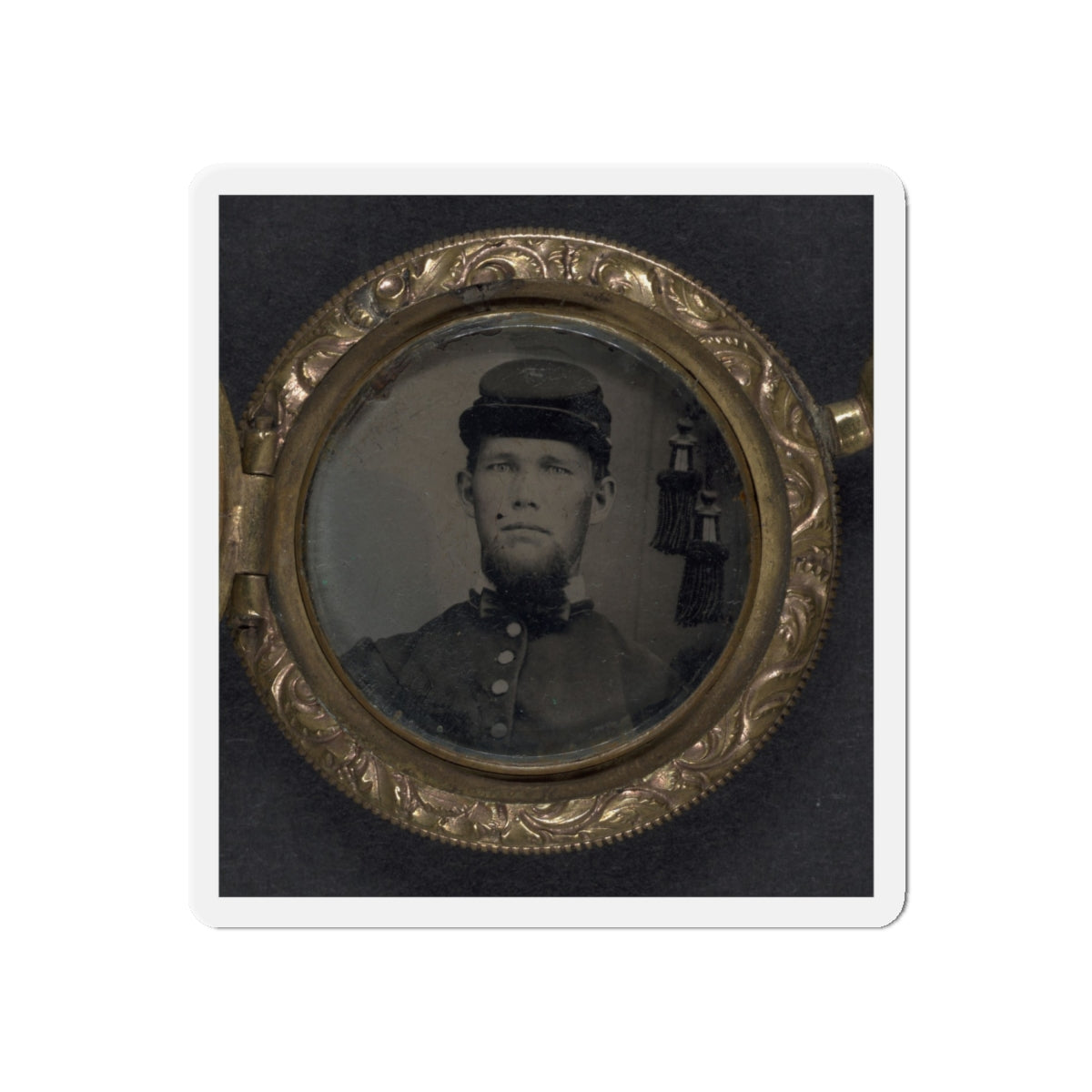 Unidentified Soldier In Union Uniform And Forage Cap In Pendant (U.S. Civil War) Refrigerator Magnet-6 × 6"-The Sticker Space