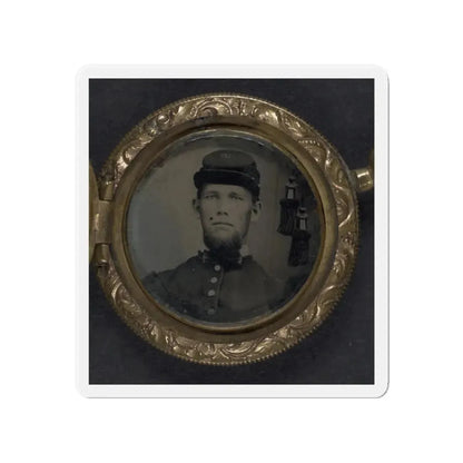 Unidentified Soldier In Union Uniform And Forage Cap In Pendant (U.S. Civil War) Refrigerator Magnet 4 Inch Die-Cut - The Sticker Space