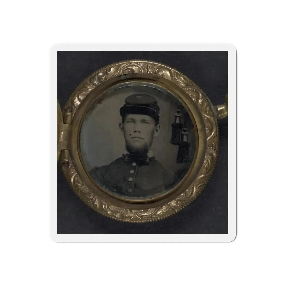 Unidentified Soldier In Union Uniform And Forage Cap In Pendant (U.S. Civil War) Refrigerator Magnet 6 Inch Die-Cut - The Sticker Space