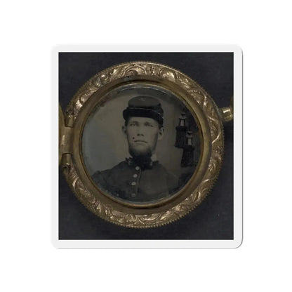 Unidentified Soldier In Union Uniform And Forage Cap In Pendant (U.S. Civil War) Refrigerator Magnet 6 Inch Die-Cut - The Sticker Space