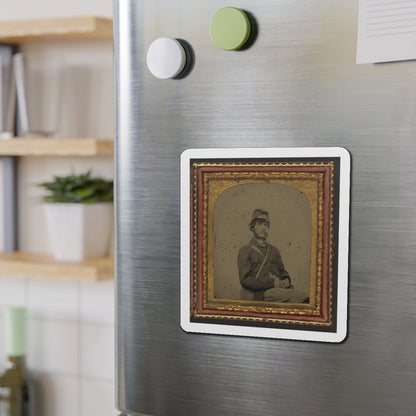 Unidentified Soldier In Union Uniform And Forage Cap With Canteen (U.S. Civil War) Refrigerator Magnet-The Sticker Space