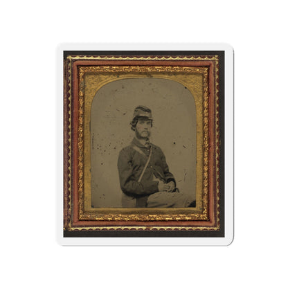 Unidentified Soldier In Union Uniform And Forage Cap With Canteen (U.S. Civil War) Refrigerator Magnet-5" x 5"-The Sticker Space