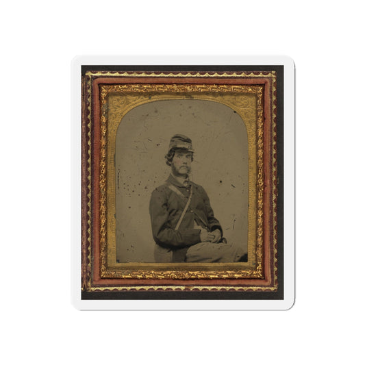 Unidentified Soldier In Union Uniform And Forage Cap With Canteen (U.S. Civil War) Refrigerator Magnet-6 × 6"-The Sticker Space