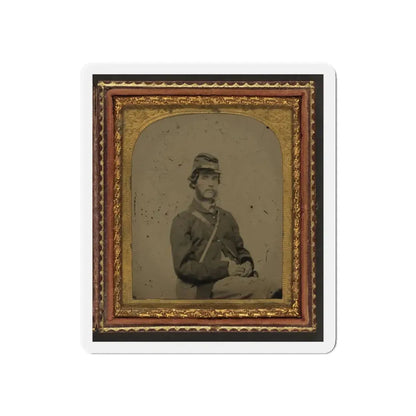 Unidentified Soldier In Union Uniform And Forage Cap With Canteen (U.S. Civil War) Refrigerator Magnet 6 Inch Die-Cut - The Sticker Space