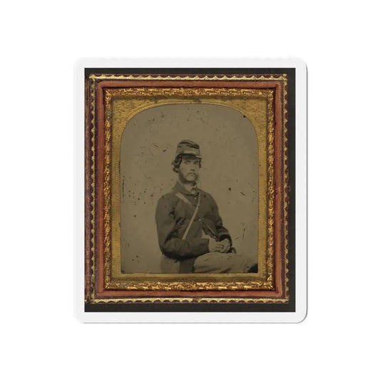 Unidentified Soldier In Union Uniform And Forage Cap With Canteen (U.S. Civil War) Refrigerator Magnet 6 Inch Die-Cut - The Sticker Space