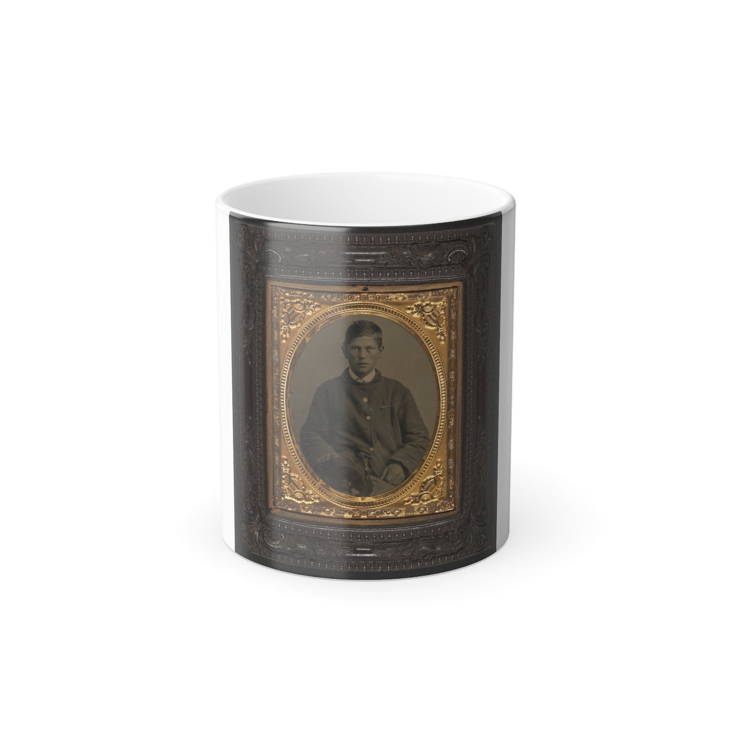 Unidentified Soldier in Union Uniform and Forage Cap With Infantry Insignia and 2Nd Corps Army of the Potomac Badge (U.S. Civil War) Color Morphing Mug 11oz-11oz-The Sticker Space