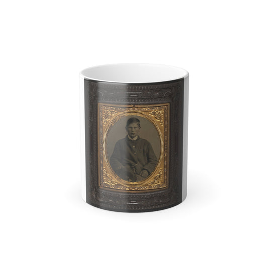 Unidentified Soldier in Union Uniform and Forage Cap With Infantry Insignia and 2Nd Corps Army of the Potomac Badge (U.S. Civil War) Color Morphing Mug 11oz-11oz-The Sticker Space