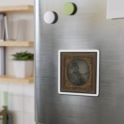 Unidentified Soldier In Union Uniform And Forage Cap With Musket (U.S. Civil War) Refrigerator Magnet-The Sticker Space