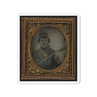 Unidentified Soldier In Union Uniform And Forage Cap With Musket (U.S. Civil War) Refrigerator Magnet-3" x 3"-The Sticker Space